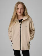 Kurtki i płaszcze dla dziewczynek - 4F Kurtka membrana 5000 dziewczęca - beżowa 152 (11-12 lat) - miniaturka - grafika 1