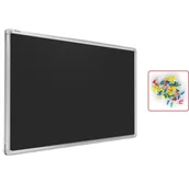 Tablice i flipcharty - Tablica tekstylna 90x60 cm CZARNA - miniaturka - grafika 1
