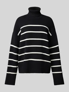 Sweter z dzianiny z golfem model ‘KAMMA’ - Swetry damskie - miniaturka - grafika 1