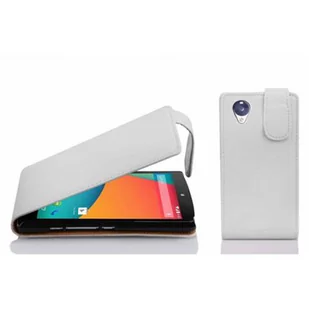 Etui ochronne Cadorabo do LG Google NEXUS 5 w kolorze białym z klapką, etui na telefon komórkowy z imitacji skóry - Etui i futerały do telefonów - miniaturka - grafika 1