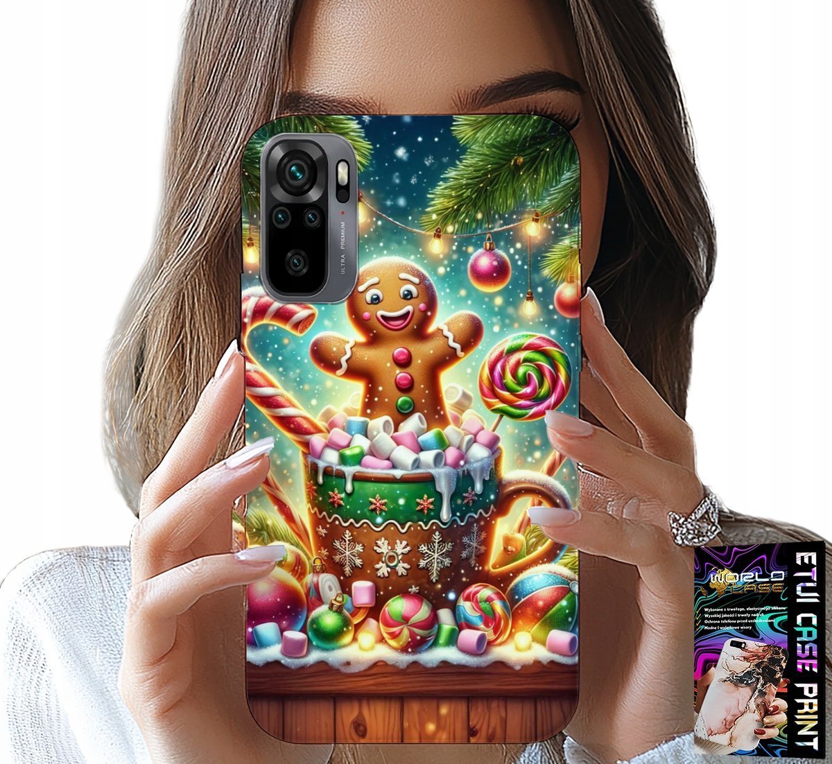 ETUI DO XIAOMI NOTE 10 / 10S - PIERNIK PIERNIKI ŚWIĄTECZNE WZORY +SZKŁO