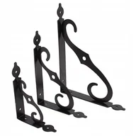 Zawiasy, okucia i inne akcesoria - Wspornik kątownik pod półkę ozdobny 140x190x25 - miniaturka - grafika 1