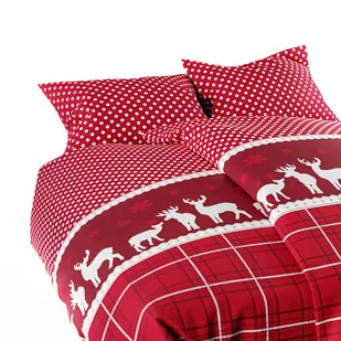 Pościel 220 x 200 3cz Flanelowa XMASS Święta 1A - Pościel - miniaturka - grafika 1