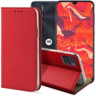 Etui i futerały do telefonów - ETUI Z KLAPKĄ DO MOTOROLA MOTO E22 / E22I CZERWONE MAGNETYCZNE ZAMYKANE - miniaturka - grafika 1