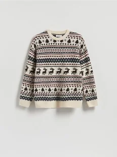 Reserved - Sweter ze świątecznym motywem - wielobarwny - Swetry męskie - miniaturka - grafika 1