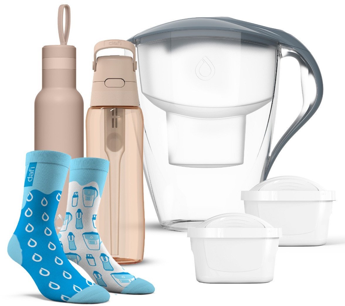 Zestaw Dafi S6 Butelka Termiczna + Dzbanek + Butelka + PREZENT Skarpetki