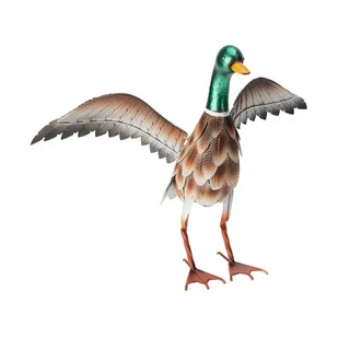RZEŹBA ogrodowa KACZKA METALOWA ogród ozdoba 40 cm - Pozostałe ozdoby ogrodowe - miniaturka - grafika 1