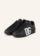Sneakersy damskie - Dolce & Gabbana Sneakersy Portofino schwarz - miniaturka - grafika 1