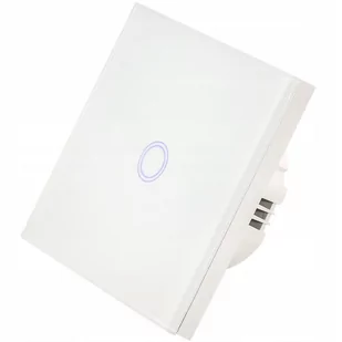 WŁĄCZNIK ŚWIATŁA LED pojedynczy szklany dotyk WIFI - Klawisze i ramki - miniaturka - grafika 1