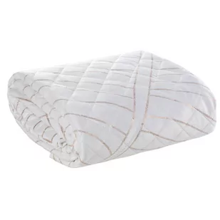 Eurofirany Euro Firany Narzuta Velvet Luna2 170 x 210 Biały+Złoty 1224512 - Narzuty - miniaturka - grafika 1