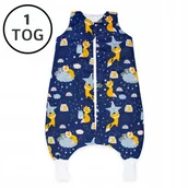 Śpiworki dla dzieci - OCIEPLANY ŚPIWOREK Z NOGAWKAMI 86-104 M WZORY! - miniaturka - grafika 1