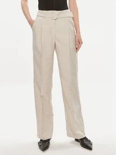 Vero Moda Spodnie materiałowe Nancy 10304626 Beżowy Straight Fit - Spodnie damskie - miniaturka - grafika 1