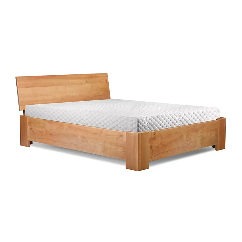Łóżko BERGAMO PLUS EKODOM drewniane : Rozmiar - 160x200, Kolor wybarwienia - Olcha biała
