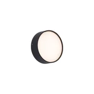 Lampy ogrodowe - QAZQA Nowoczesna lampa ścienna zewnętrzna czarna z LED IP65 - Dop - miniaturka - grafika 1