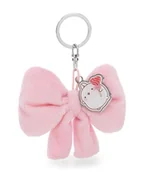 Plecaki - NICI 62771 brelok do kluczy, Molang z kokardą, z metalową zawieszką, wierny pluszowy towarzysz do plecaka lub torby, zawieszka na klucze dla małych i dużych, 8 cm, różowy - miniaturka - grafika 1