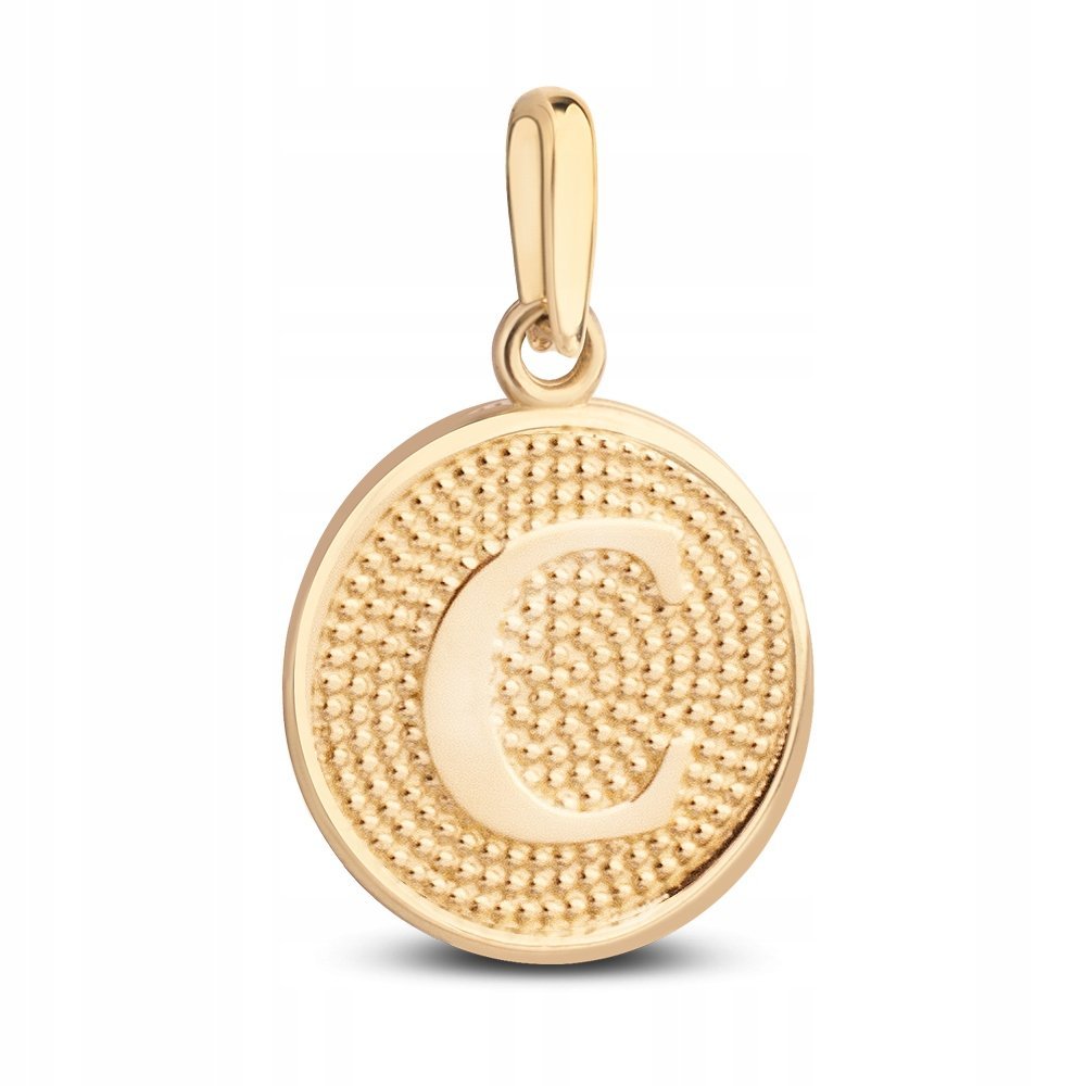 ZŁOTA WYJĄTKOWA ZAWIESZKA MEDALIK LITERKA C 333