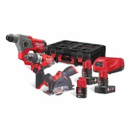Zestawy elektronarzędzi - Zestaw Narzędzi Akumulatorowych Fpp3R-6423P (M12 Fpd+M12 Fcot+M12 Ch) 1X6,0 4,0 2,0Ah 4933478822 Milwaukee - miniaturka - grafika 1