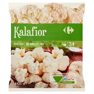 Carrefour Kalafior różyczki mrożony 450 g - Mrożonki warzywne i owocowe - miniaturka - grafika 1