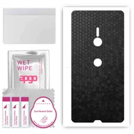 Szkła hartowane na telefon - Folia naklejka skórka strukturalna na TYŁ do Sony Xperia XZ3 -  Plaster Miodu Czarny - apgo SKINS - miniaturka - grafika 1