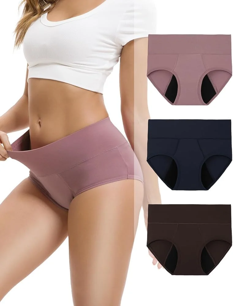 INNERSY Majtki menstruacyjne z włókna bambusowego 3 szt. rozmiar 38