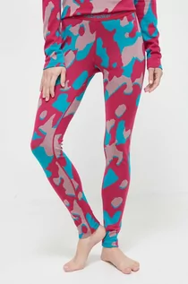 Spodnie sportowe damskie - Icebreaker legginsy funkcyjne Merino 260 Vertex kolor różowy - grafika 1