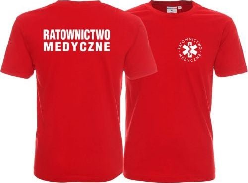 Promostars LPP - Koszulka męska RATOWNICTWO MEDYCZNE czerwona