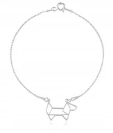 Bransoletki - Bransoletka gwiazd pies piesek origami srebro 925 - miniaturka - grafika 1