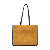 Torebki damskie - Patrizia Pepe Shopperka | zamsz - miniaturka - grafika 1