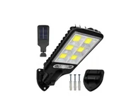 Lampy ogrodowe - Lampa uliczna solarna 120 COB LED LU17 z czujnikiem ruchu i zmierzchu - miniaturka - grafika 1