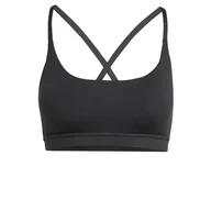 Biustonosze - adidas Damski biustonosz wspierający All Me Light Support Bra 2XS czarny - miniaturka - grafika 1