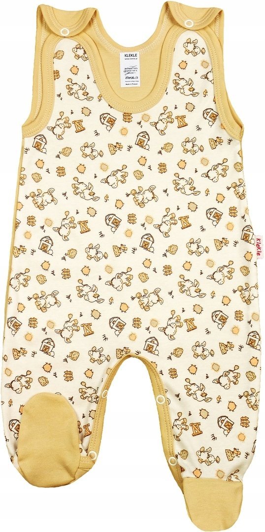 ŚPIOCHY Śpioszki ROZPINANE Osiołki BEŻ 68 KLEKLE