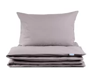 Pościel dla dzieci - Pościel dziecięca 100x135 bawełniana szara z plecaczkiem - miniaturka - grafika 1