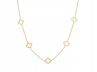 NASZYJNIK CELEBRYTKA ZŁOTY KWIAT KONICZYNA STAL CHIRURGICZNA ZŁOTY - Naszyjniki - miniaturka - grafika 1