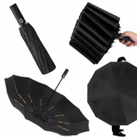 Parasole - Składany mały czarny parasol automatyczny wzmacniany solidny klasyczny - miniaturka - grafika 1