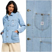 Kurtki damskie - Lee LOCO JACKET WORKWEAR Light luźna kurtka katana jeansowa damska M - LEE - miniaturka - grafika 1