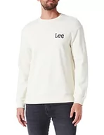 Bluzy męskie - Lee Wobbly SWS bluza męska, écru, M - miniaturka - grafika 1
