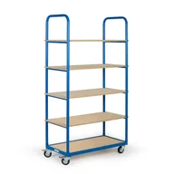 Wózki magazynowe - Wózek półkowy, 5 półek, 250 kg - miniaturka - grafika 1