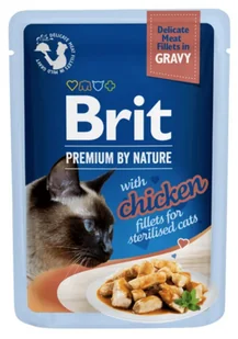 BRIT PREMIUM CAT Sterilised Chicken fillets in gravy 85g (saszetka) - Mokra karma dla kotów - miniaturka - grafika 1