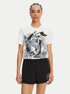 Just Cavalli T-Shirt 78PAHT04 Biały Regular Fit - Koszulki i topy damskie - miniaturka - grafika 1