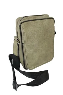 Skórzana Torba Na Ramię Pionowa GRETOS (PL) OLIWKOWA Listonoszka Z Klapką 25 x 18 x 8 [cm] - Torby męskie - miniaturka - grafika 1