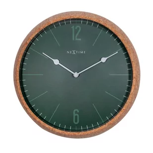 Nextime Zegar ścienny Cork zielony 3509GN - Zegary - miniaturka - grafika 1
