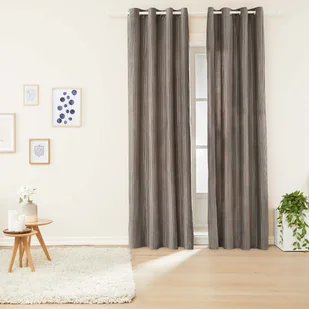 Zasłony aksamitne na przelotkach 135 x 250 cm Smukee Home, 2 szt., szare - Zasłony - miniaturka - grafika 1