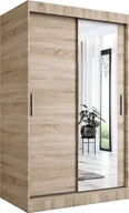 Szafy - MKPOL Szafa przesuwna MODUO COMFORT 120 dąb sonoma z lustrem po prawej - miniaturka - grafika 1
