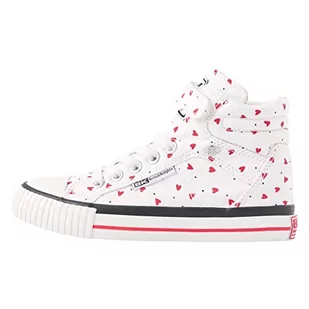 British Knights Dee sneakersy dziewczęce, Białe kropki, czerwone serca, 23 EU - Buty dla dziewczynek - miniaturka - grafika 1