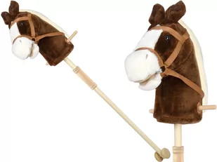 ﻿KONIK Na Patyku GŁOWA Na Kiju KOŃ Do Galopowania HOBBY HORSE z kółkami - Skoczki dla dzieci - miniaturka - grafika 1