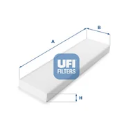 Filtry kabinowe - Filtr, wentylacja przestrzeni pasażerskiej UFI Filtry 53.156.00 - miniaturka - grafika 1