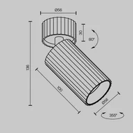 Lampy sufitowe - Maytoni Reflektor sufitowy Calipso, czarny, obrotowy, GU10 możliwość ściemniania, czarny, biuro, aluminium, nowoczesny - miniaturka - grafika 1