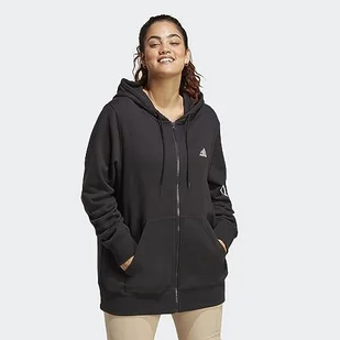 adidas Damska bluza dresowa z kapturem, czarny/biały, 3XL duże rozmiary - Bluzy damskie - miniaturka - grafika 1