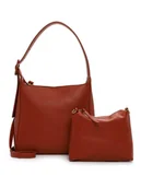 Torebki damskie - Tamaris Torebka "Gunda" w kolorze czerwonobrązowym - 24 x 30 x 12 cm - miniaturka - grafika 1