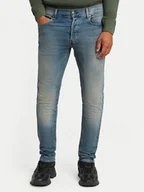 Spodnie męskie - G-Star Raw Jeansy 3301 51001-D875 Niebieski Slim Fit - miniaturka - grafika 1
